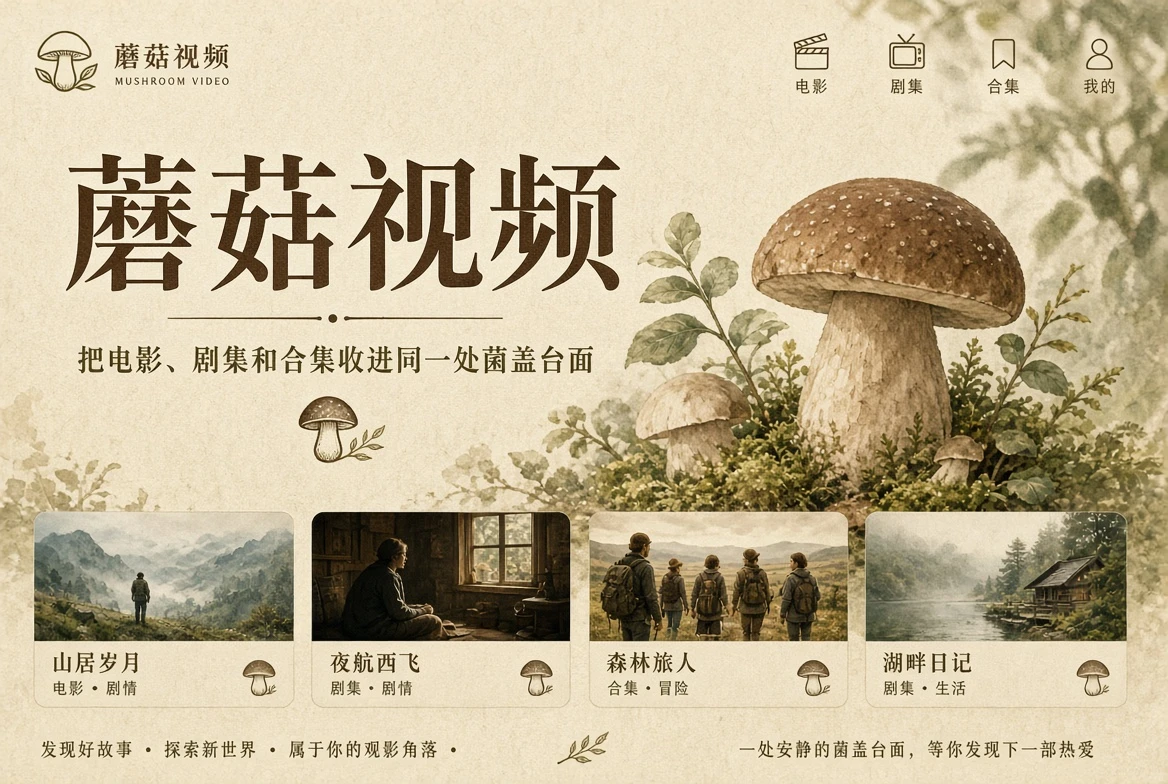 蘑菇视频品牌首屏视觉